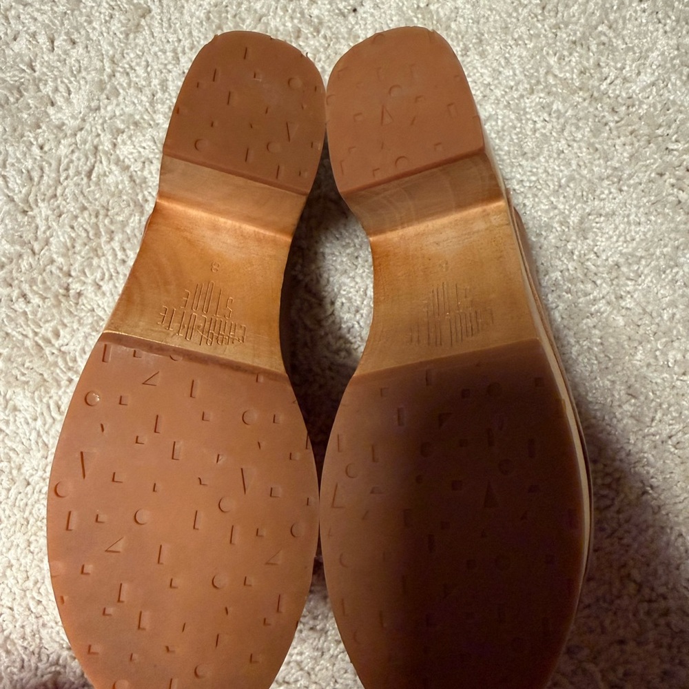 Charlotte Stone Brown Leather Mules - Picture 6 of 6